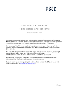 Nord Pool's FTP-Server