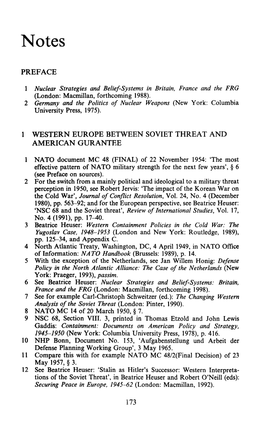 Preface 1 Western Europe Between Soviet Threat And