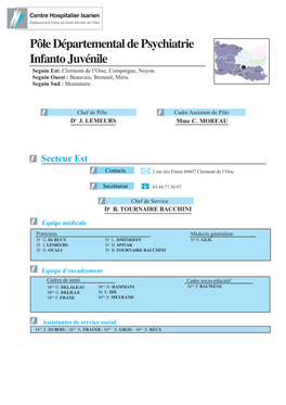 Pôle Départemental De Psychiatrie Infanto Juvénile Seguin Est: Clermont De L’Oise, Compiègne, Noyon