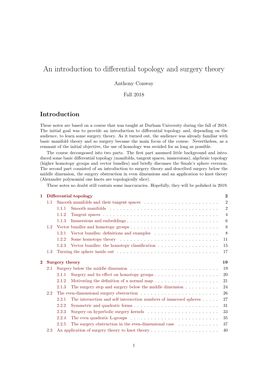 An Introduction to Differential Topology and Surgery Theory