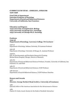 Curriculum Vitae - Anselm L