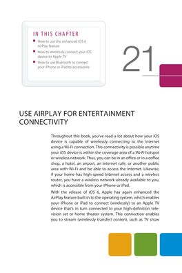 Use Airplay for Entertainment Connectivity