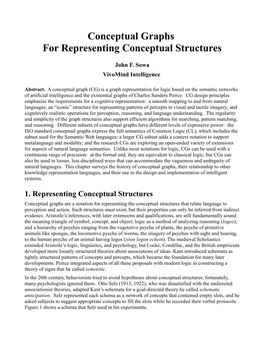 Conceptual Graphs for Representing Conceptual Structures