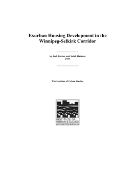 Exurban Housing Development in the Winnipeg-Selkirk Corridor