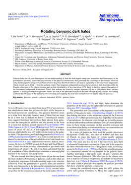 Rotating Baryonic Dark Halos F