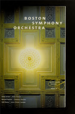 Boston Symphony Orchestra Concert Programs, Season 127, 2007-2008, Subscription, Volume 01
