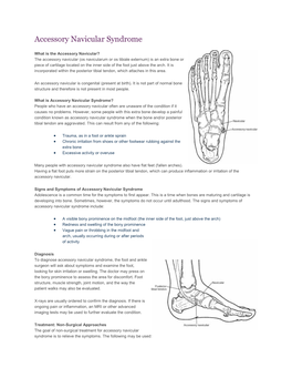 Accessory Navicular Syndrome