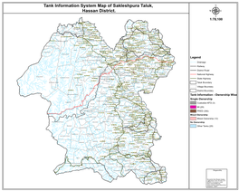 Tank Information System Map of Sakleshpura Taluk, Hassan District