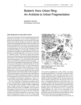 Boston's New Urban Ring: an Antidote to Urban Fragmentation