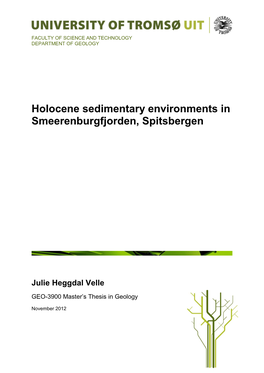 Holocene Sedimentary Environments in Smeerenburgfjorden, Spitsbergen