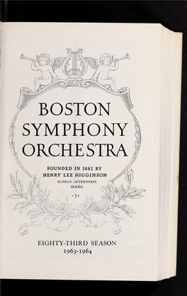 Boston Symphony Orchestra Concert Programs, Season 83,1963