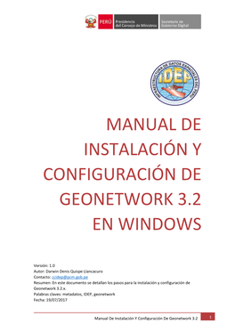 Descargar Manual De Instalación De Geonetwork Para Windows