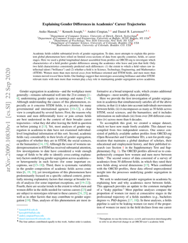 Explaining Gender Differences in Academics' Career Trajectories