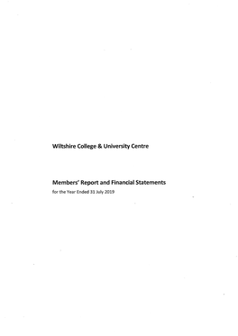 Wiltshire College &University Centre Members' Report and Financial