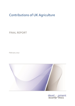 Contributions of UK Agriculture Report