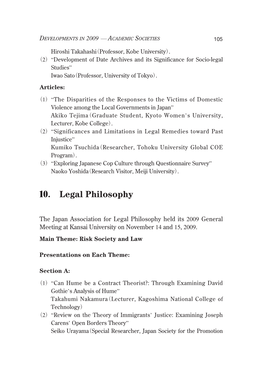 10. Legal Philosophy