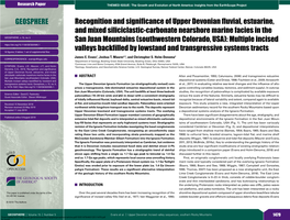 Recognition and Significance of Upper Devonian Fluvial, Estuarine, and Mixed Siliciclastic-Carbonate Nearshore Marine Facies in the GEOSPHERE, V