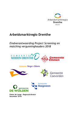 Screening En Matching Eindverantwoording