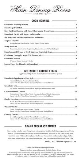 Good Morning Greenbrier Gourmet Eggs