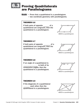 Proving Quadrilaterals Are Parallelograms