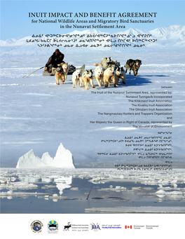 INUIT IMPACT and BENEFIT AGREEMENT for National Wildlife Areas and Migratory Bird Sanctuaries in the Nunavut Settlement Area