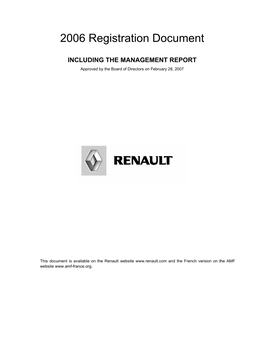 2006 Registration Document