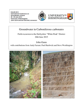 Groundwater in Carboniferous Carbonates