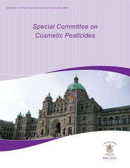 British Columbia — Special Committee on Cosmetic Pesticides