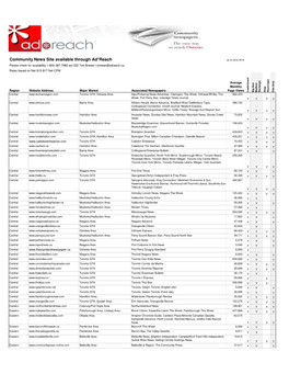 Online Display Advertising Rate Card