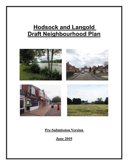 Hodsock and Langold Draft Neighbourhood Plan