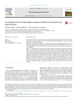 Pfass) and Carotid Artery Atherosclerosis Crossmark ⁎ P