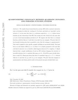 Quasisymmetric Conjugacy Between Quadratic Dynamics and Iterated