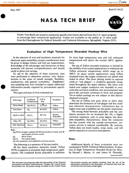 Nasa Tech Brief