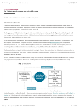 The Wallenbergs: Where Money Meets Swedish Science 11/08/2017, 09.51