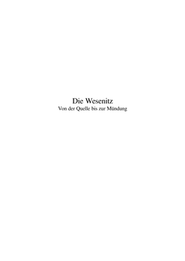 Die Wesenitz Von Der Quelle Bis Zur Mündung Inhaltsverzeichnis