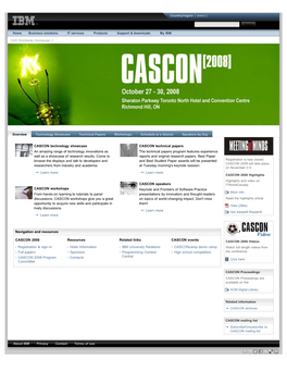 IBM Centers for Advanced Studies : CASCON