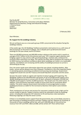 Paul Scully MP Minister for Small Business, Consumers and Labour Markets Department for Business, Energy and Industrial Strategy 1 Victoria Street London SW1H 0ET