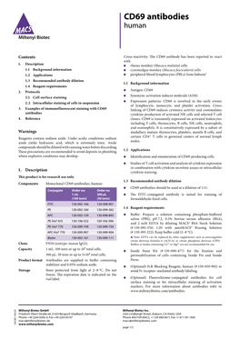 CD69 Antibodies Human