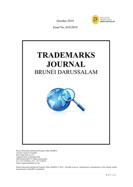 Trademarks Journal Brunei Darussalam