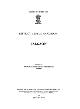 District Census Handbook, Jalgaon