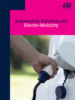Automotive Solutions for Electro-Mobility Contents