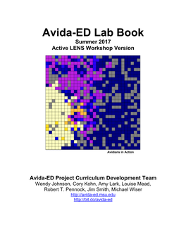 Avida-ED Lab Book Summer 2017 Active LENS Workshop Version