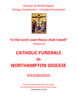 CATHOLIC FUNERALS in NORTHAMPTON DIOCESE