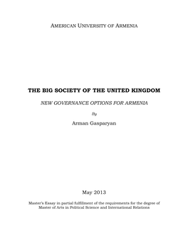 The Big Society of the United Kingdom