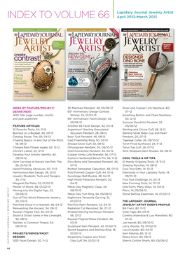 Lapidary Journal Jewelry Artist March 2013