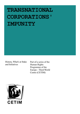 Transnational Corporations' Impunity