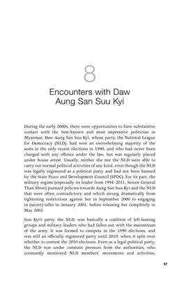 Encounters with Daw Aung San Suu Kyi