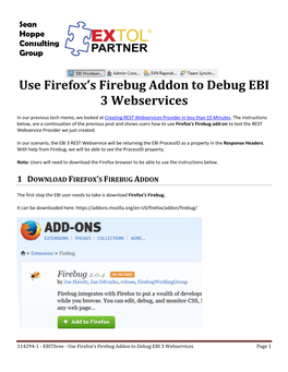 Use Firefox's Firebug Addon to Debug EBI 3 Webservices