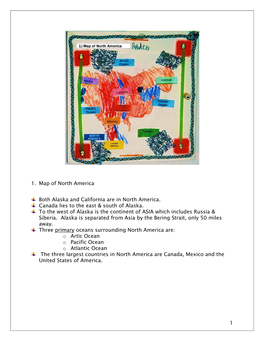 1 1. Map of North America Both Alaska and California Are In