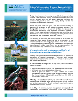 Soil Health for Cleaner Water.Pub